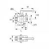 Robinet à fixation 2 voies mâle/femelle BSP cylindrique - LEGRIS 6401 - Plan