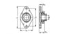 Plan - Palier applique à 2 trous de fix., corps en fonte