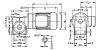Motoréducteur roue et vis sans fin RVN40 - Plan