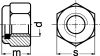 Ecrou hexa autofreiné - Plan