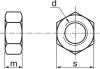 Ecrou Hexagonal Hu - Plan