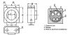 Vibrateur à turbine en inox sans lubrification Type GTRF - Plan